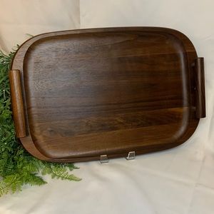 Beautiful maple wood charcuterie / cheese tray with handles